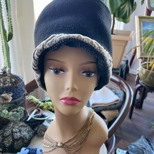 Elegant Black and Cream Women's Hat